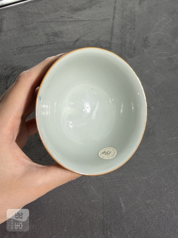 清乾隆霁蓝釉描金双龙赶珠纹茶园 - 图9